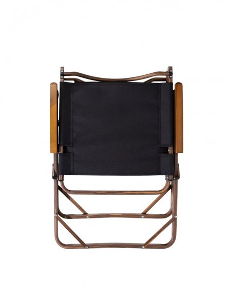 Стул MW02 складной, черный, темное дерево 