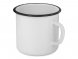 Кружка эмалированная с ободком, белая 