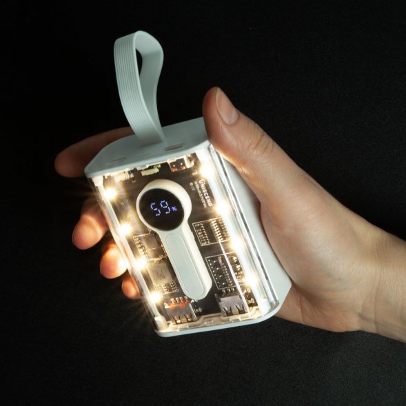 Аккумулятор c быстрой зарядкой Trellis Quick 10000 мАч, белый 