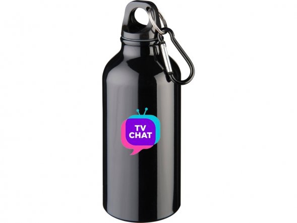 Бутылка Oregon с карабином 400мл, черный (P) 