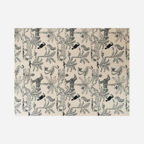 Плед Savanna, белый с синим 