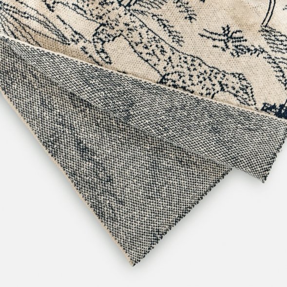 Плед Savanna, белый с синим 