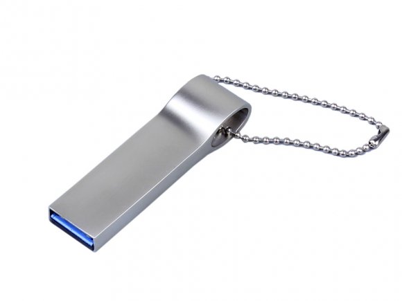 USB 2.0-флешка на 16 Гб с мини чипом, компактный дизайн, боковое отверстие для цепочки 