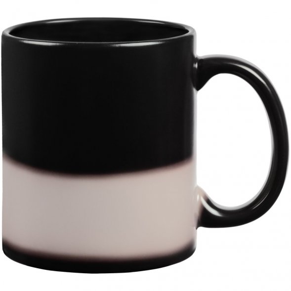 Кружка-хамелеон On Display, матовая, черная 