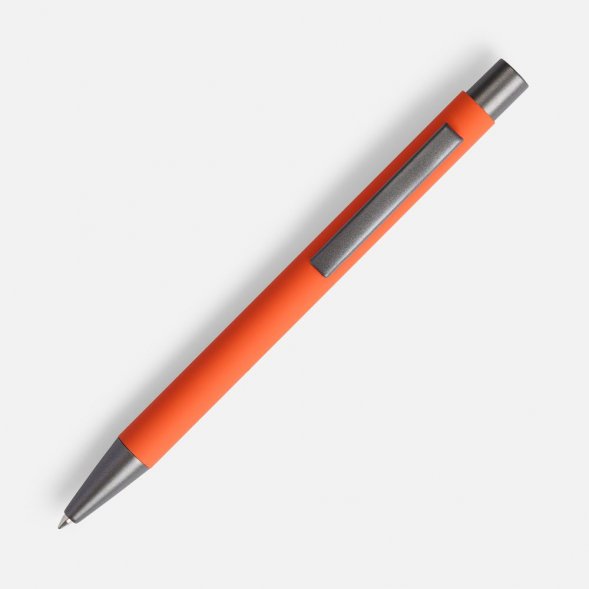 Ручка шариковая Atento Soft Touch, оранжевая 