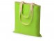 Сумка для шопинга Twin двухцветная из хлопка, 180 г/м2, зеленое яблоко/натуральный 