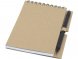 Блокнот Luciano Eco на пружине, с карандашом, маленький, натуральный 