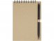 Блокнот Luciano Eco на пружине, с карандашом, маленький, натуральный 