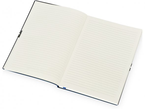 Блокнот Horizon с горизонтальной резинкой, гибкая обложка, 80 листов, синий 