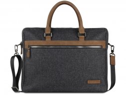 Портфель мужской BUGATTI Luce 15&amp;#039;&amp;#039;, серый, полиэстер, 40х10х31,5 см