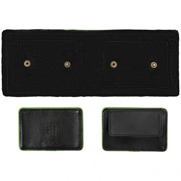 Кошелек Partinico, черный с зеленым 