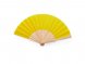 Веер CALESA с деревянными вставками и тканью из полиэстера, желтый 