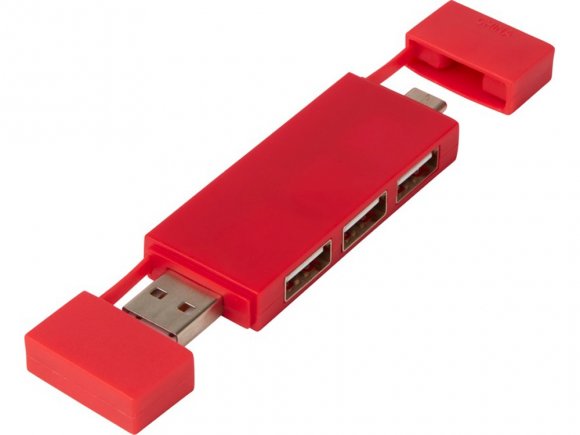 Mulan Двойной USB 2.0-хаб, красный 