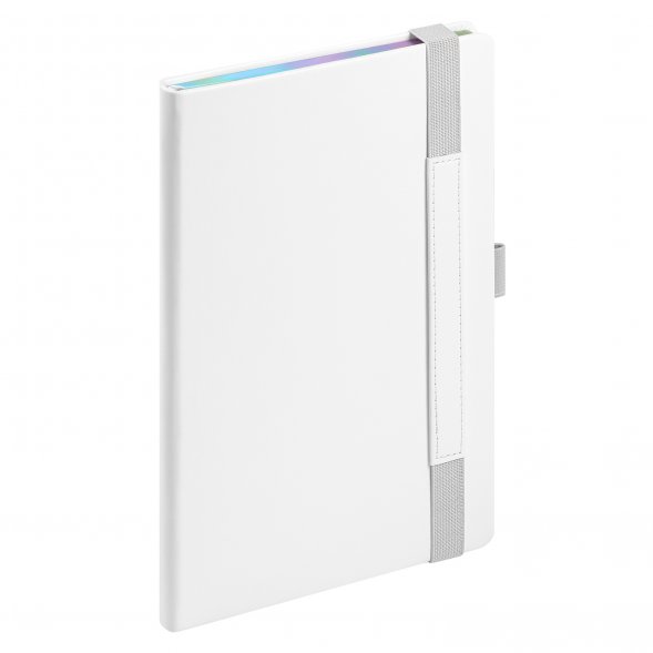 Ежедневник Galaxy недатированный, жесткая обложка, срез голограф. фольга, белый 