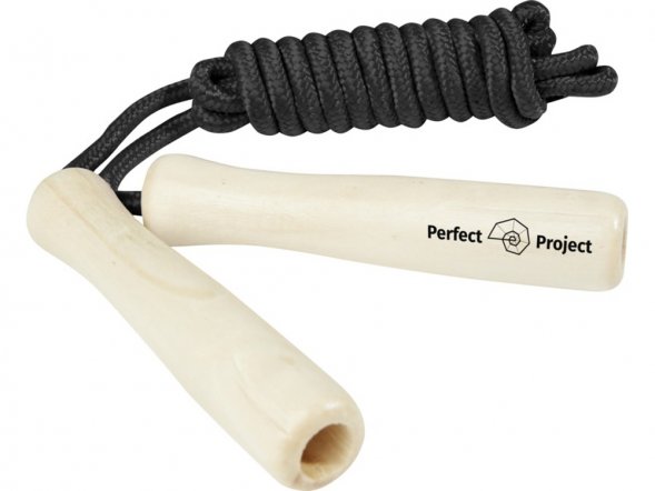Jake, детская скакалка с деревянными ручками, черный 