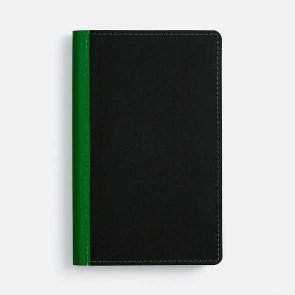 Ежедневник Nice Twice, недатированный, черный с ярко-зеленым 