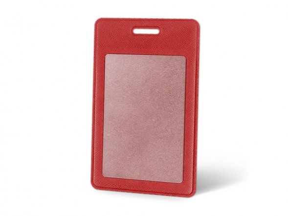 Вертикальный карман из экокожи для карты Favor, красный 