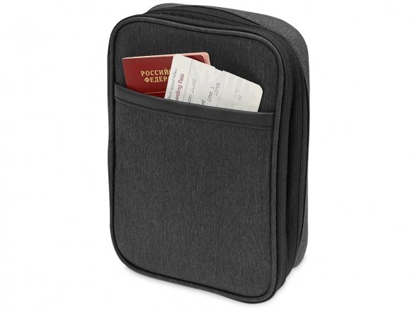 Органайзер для электроники District, темно-серый 
