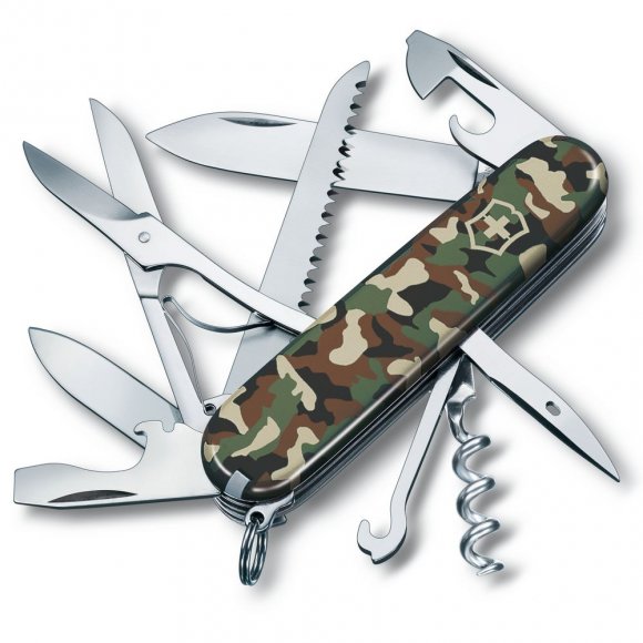 Нож перочинный Huntsman 91, зеленый камуфляж 