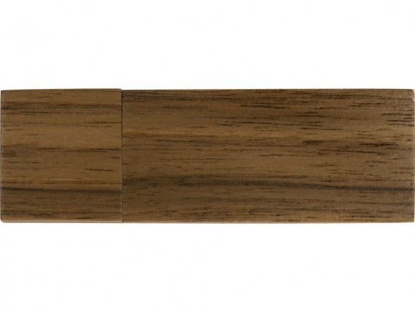 Флеш-карта USB 2.0 16 Gb Woody с магнитным колпачком, темное дерево 