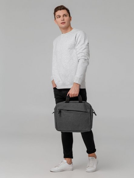 Конференц-сумка The First, темно-серая 