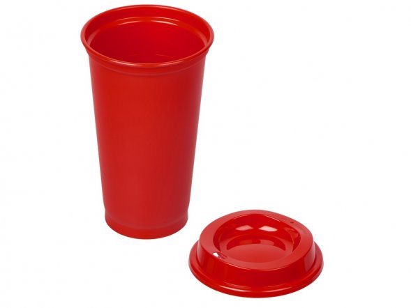 Стакан-тамблер SipGo, 400мл, красный 185С 