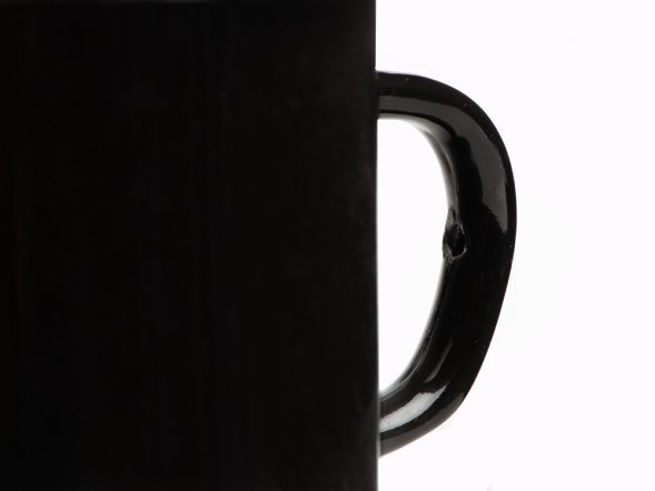 Кружка эмалированная с ободком, черная 