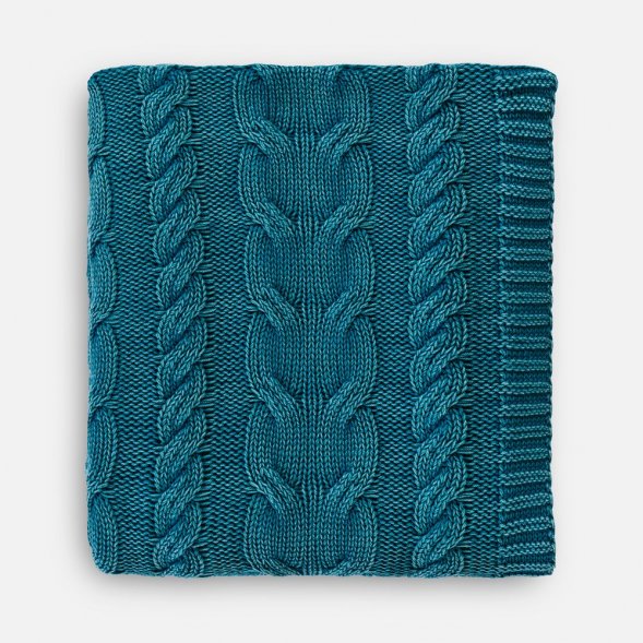 Плед Hygge, темно-зеленый 