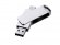 USB 3.0-флешка на 32 Гб поворотный механизм, c дополнительным разъемом Micro USB с одноцветным металлическим клипом 