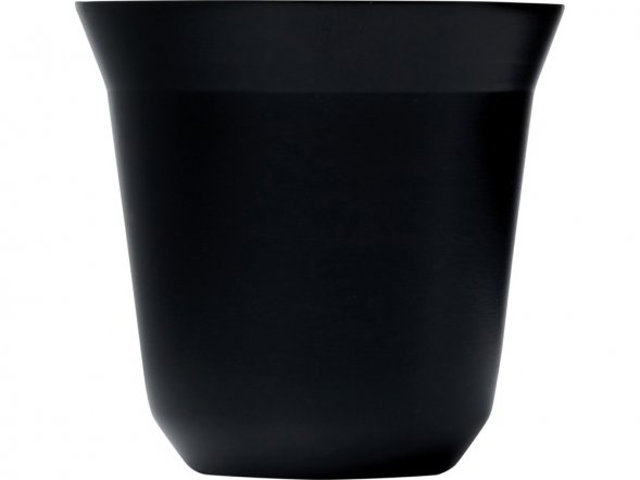 Duo набор чашек для эспрессо из нержавеющей стали, сертифицированный согласно RCS, 80 мл - сплошной черный 