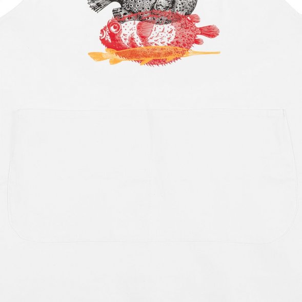 Фартук «Морские обитатели», белый 