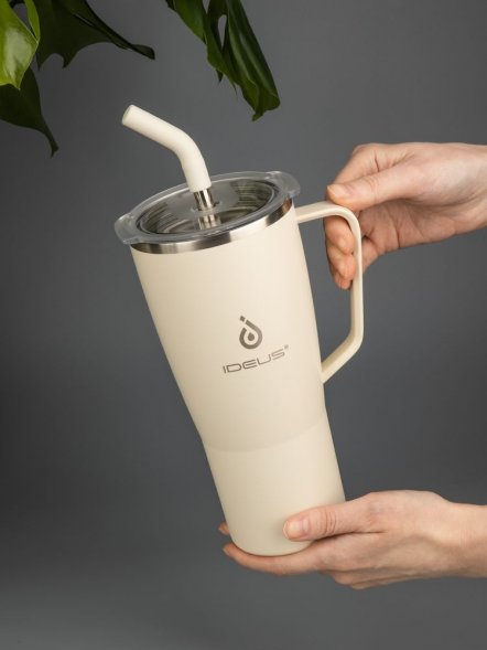 Термостакан Kasumigaoka, белый (молочный) 