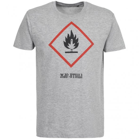 Футболка «Жар-птица», серый меланж 