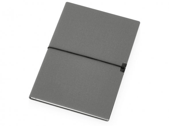 Блокнот Horizon с горизонтальной резинкой, гибкая обложка, 80 листов, серый 