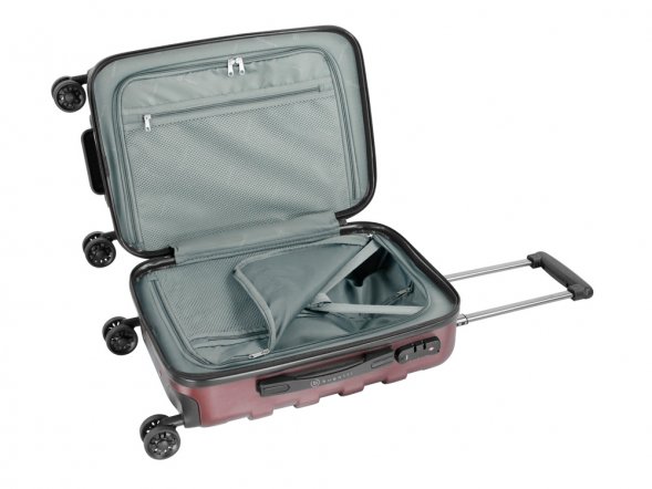 Чемодан BUGATTI Galatea, красный, поликарбонат / АБС-пластик, 36,5х24,5х56 см, 38 л 