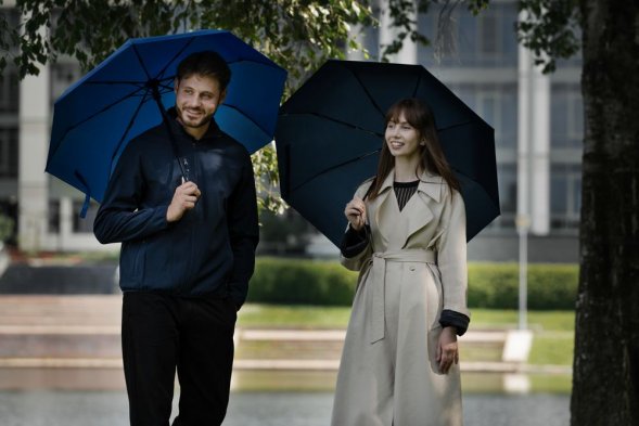 Зонт складной Monsoon, черный 