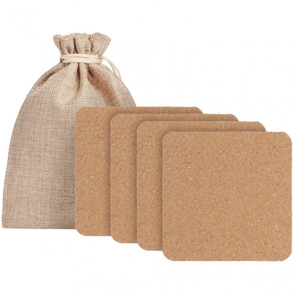 Набор из 4 костеров Suberic, квадрат 