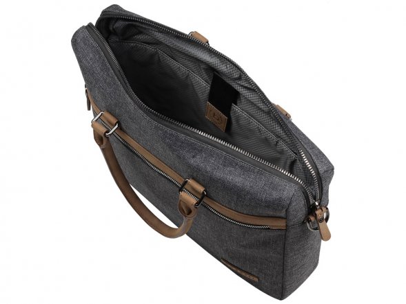 Портфель мужской BUGATTI Luce 16&amp;#039;&amp;#039;, серый, полиэстер, 40х8х31,5 см 