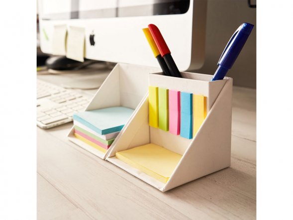 Картонный настольный набор DIMAS в форме куба, белый 