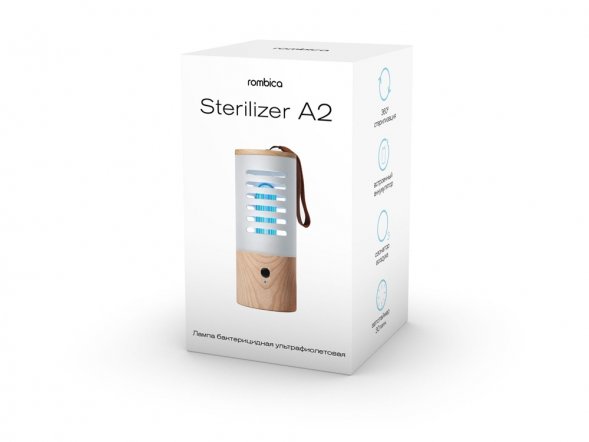 Портативная лампа бактерицидная ультрафиолетовая Rombica Sterilizer A2, белый/коричневый 
