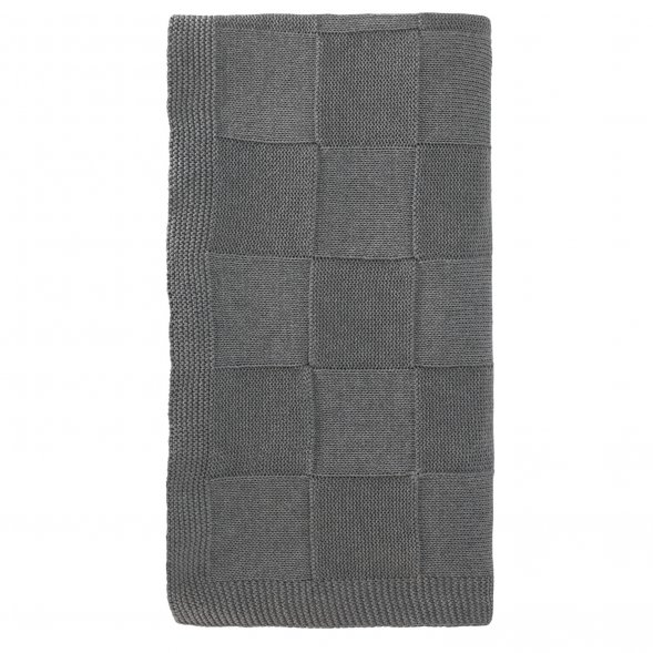 Плед Cella вязаный, серый (без подарочной коробки) 