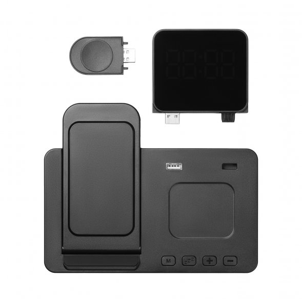 Зарядная станция с часами 4в1 15W Magnum 