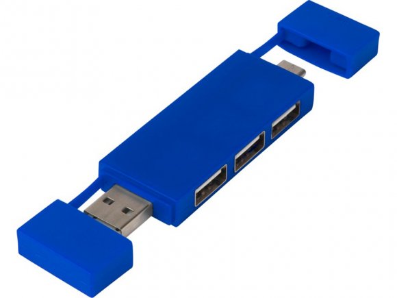 Mulan Двойной USB 2.0-хаб, синий 
