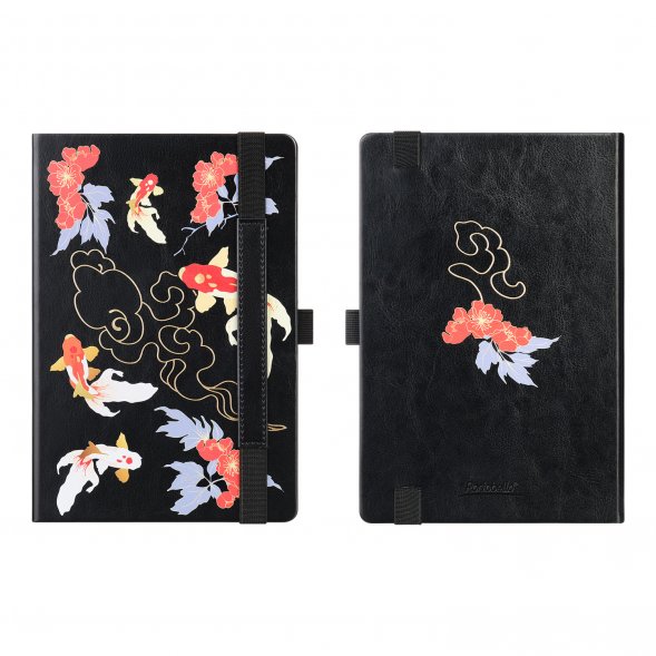 Ежедневник Galaxy недатированный, жесткая обложка, срез голограф. фольга, черный 