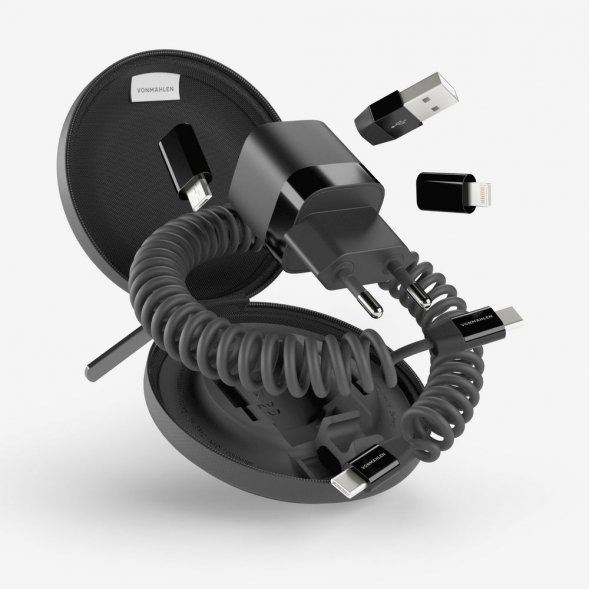 Зарядное устройство Vonmahlen Allroundo GaN, черное 