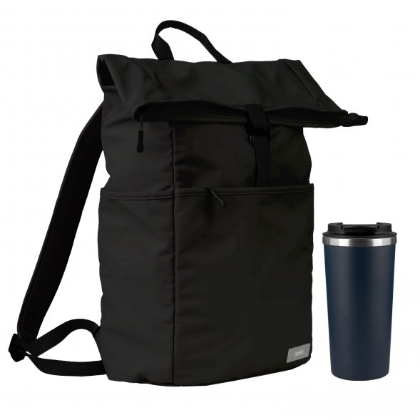Подарочный набор Palermo, Boston, черный/синий (рюкзак, термокружка) 