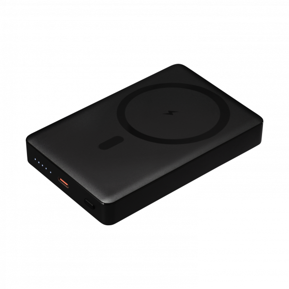 Внешний аккумулятор Atlantis PD Plus 10000mAh с функцией беспроводной зарядки 15W, черный 