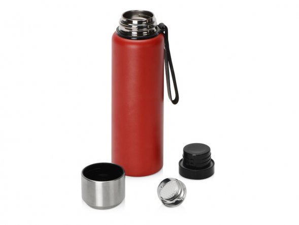 Вакуумный термос Story c покрытием powder, красный 