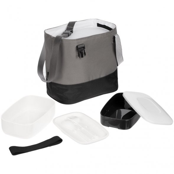 Набор ланчбоксов в термосумке Takk Mamma, серый 
