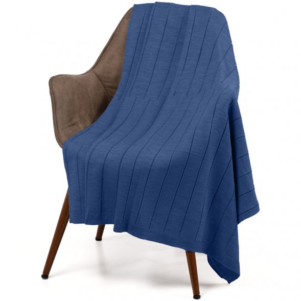 Плед Bambolay, синий (черника) 